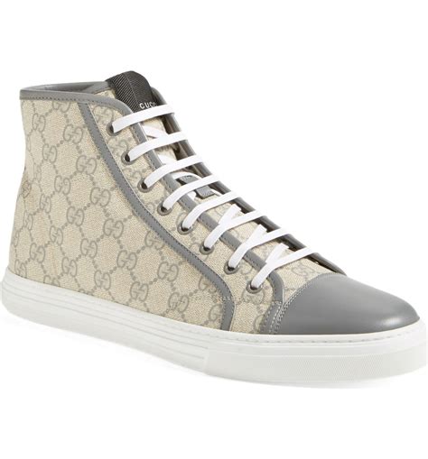 gold gucci high top sneakers|high top gucci sneakers men.